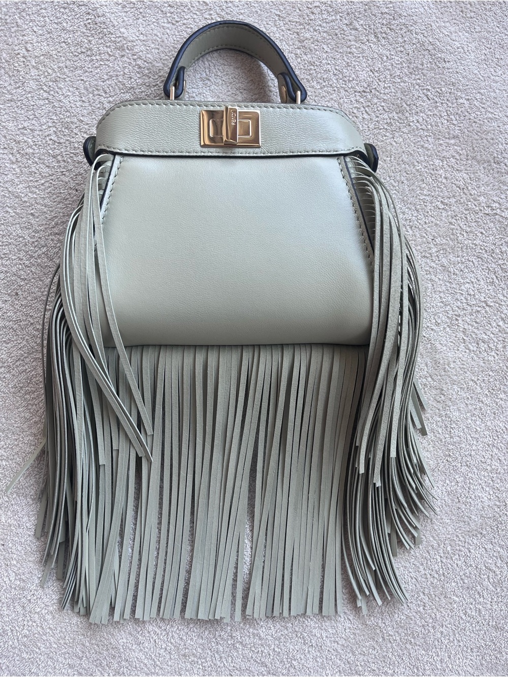 Fendi Nano Peekaboo Fringe Bag